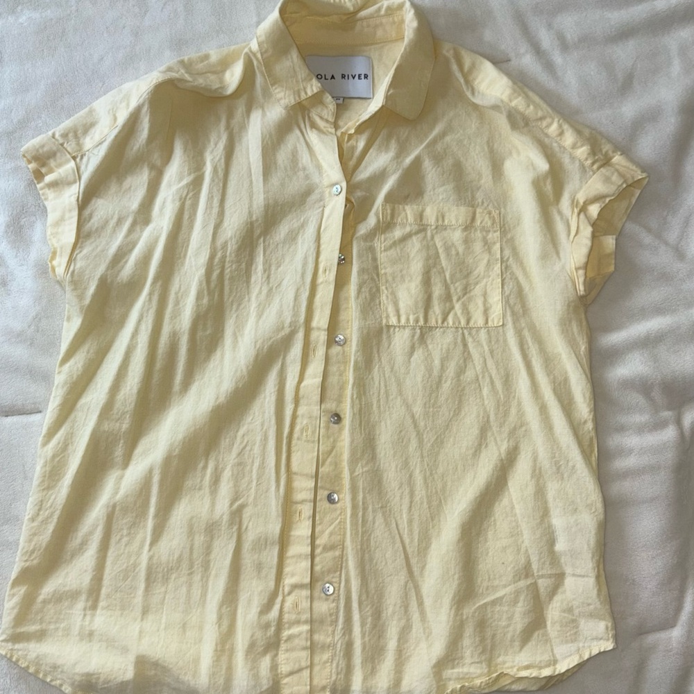 Yellow Button-Up Shirt